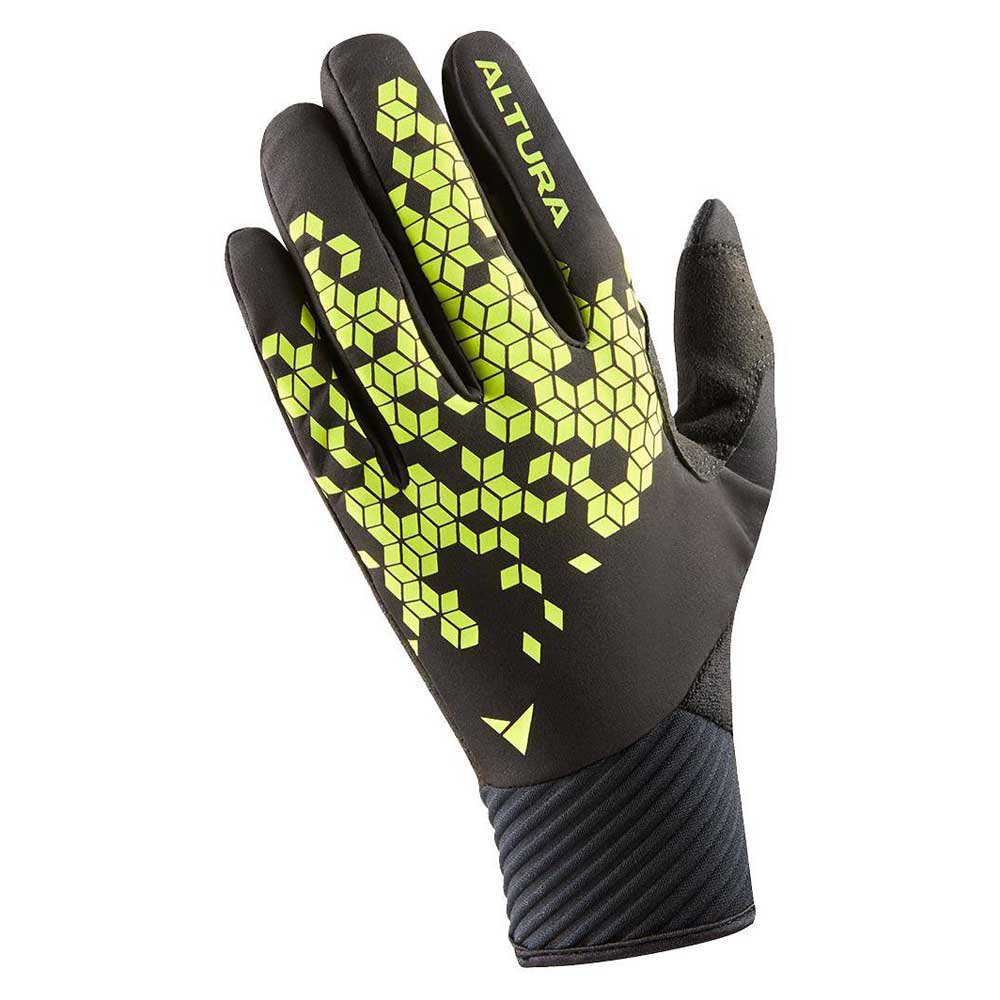 altura coupe vent nightvision long gloves jaune m homme