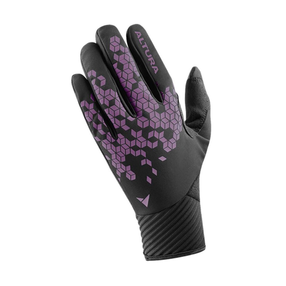 altura coupe vent nightvision long gloves noir,violet s homme