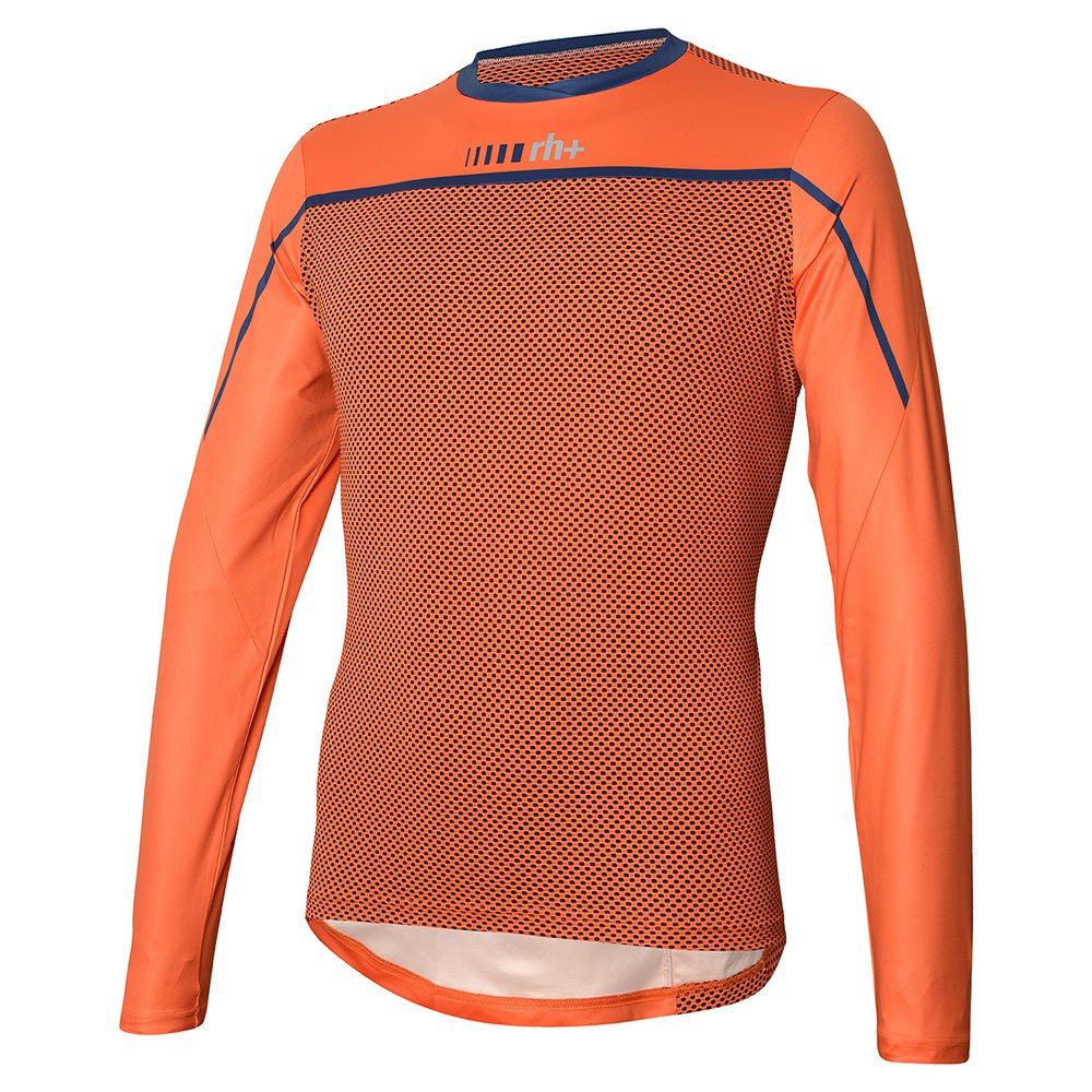 rh+ trail long sleeve t-shirt orange l homme