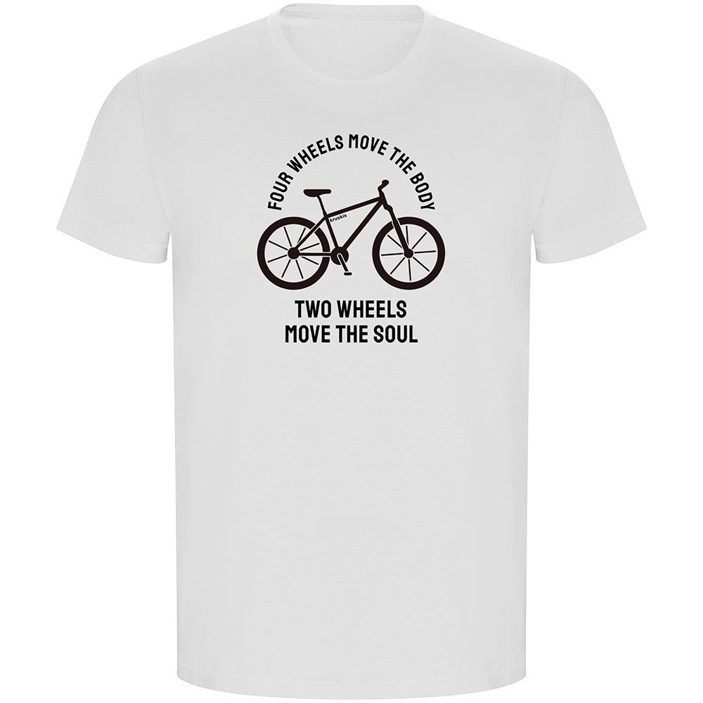 kruskis four wheels move the body eco short sleeve t-shirt blanc s homme