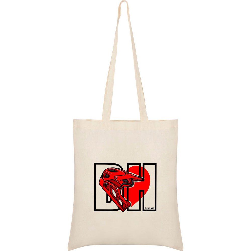 kruskis i love downhill tote bag rouge
