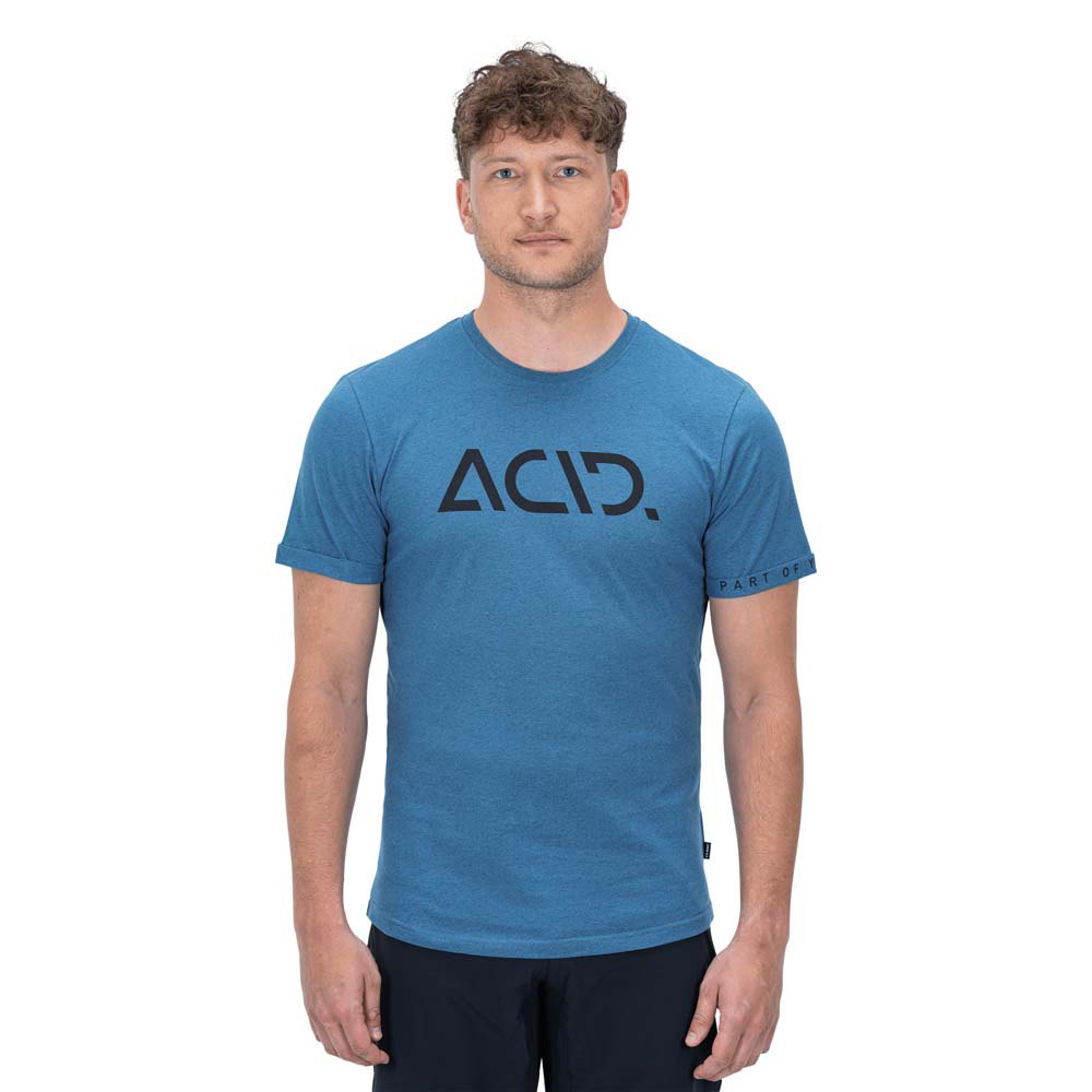 acid organic classic logo short sleeve t-shirt bleu 2xl homme