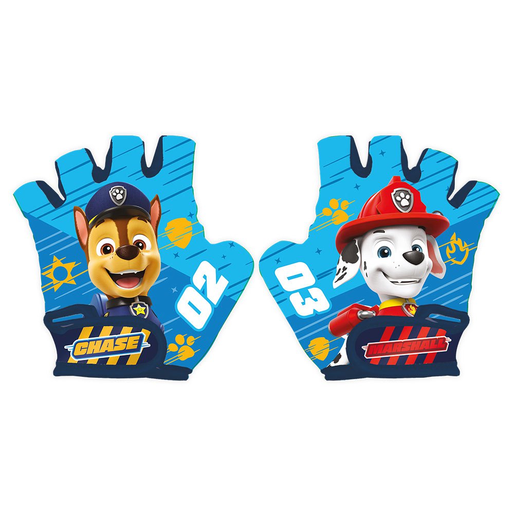 paw patrol kids short gloves bleu