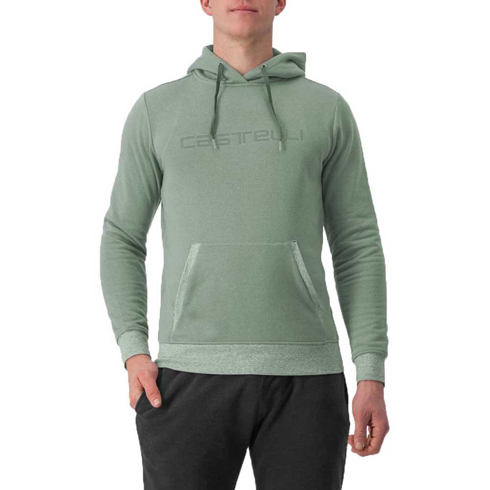 castelli logo hoodie vert s homme