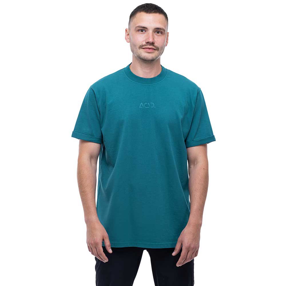 acid organic classic logo short sleeve t-shirt bleu xl homme