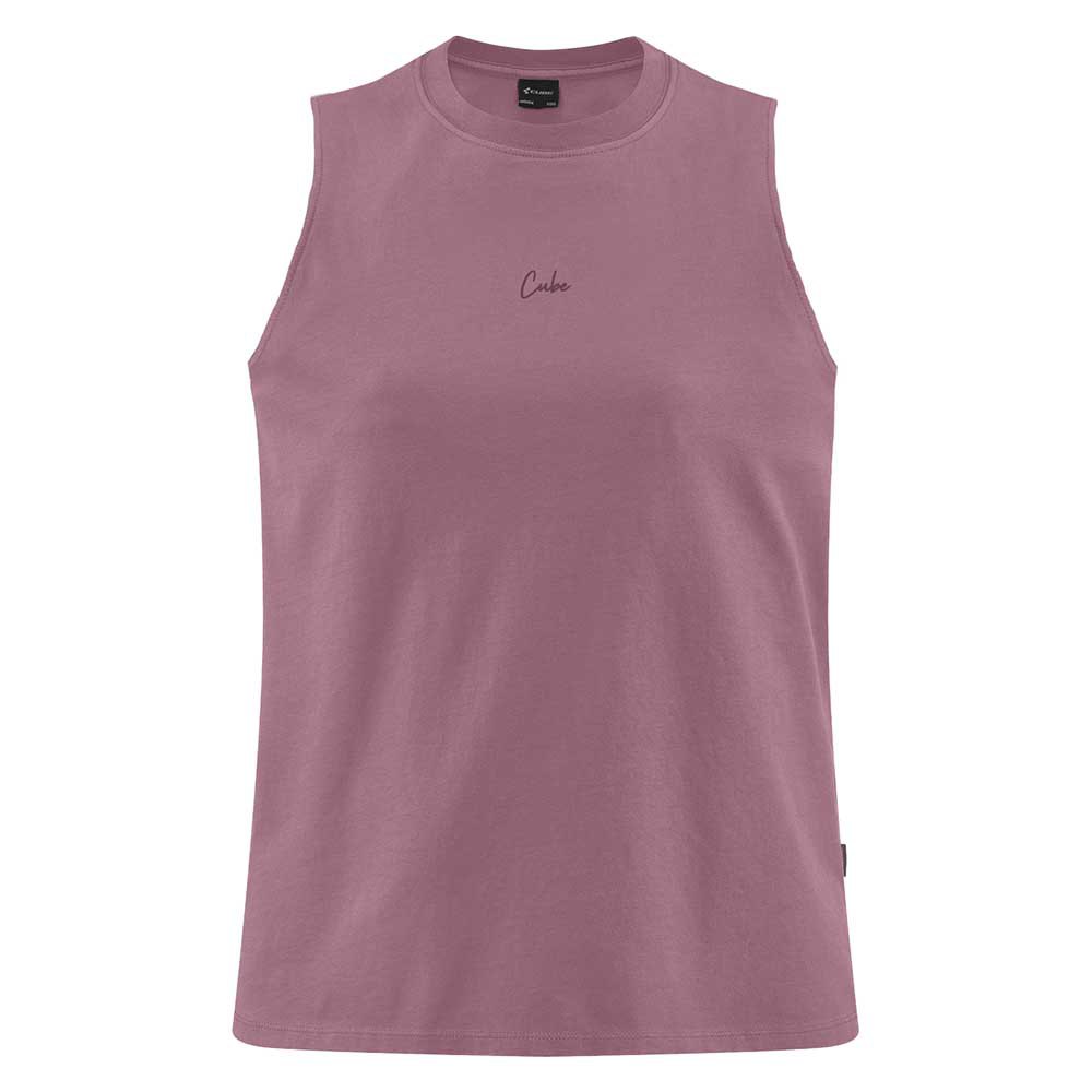 cube organic sleeveless t-shirt violet 2xl femme