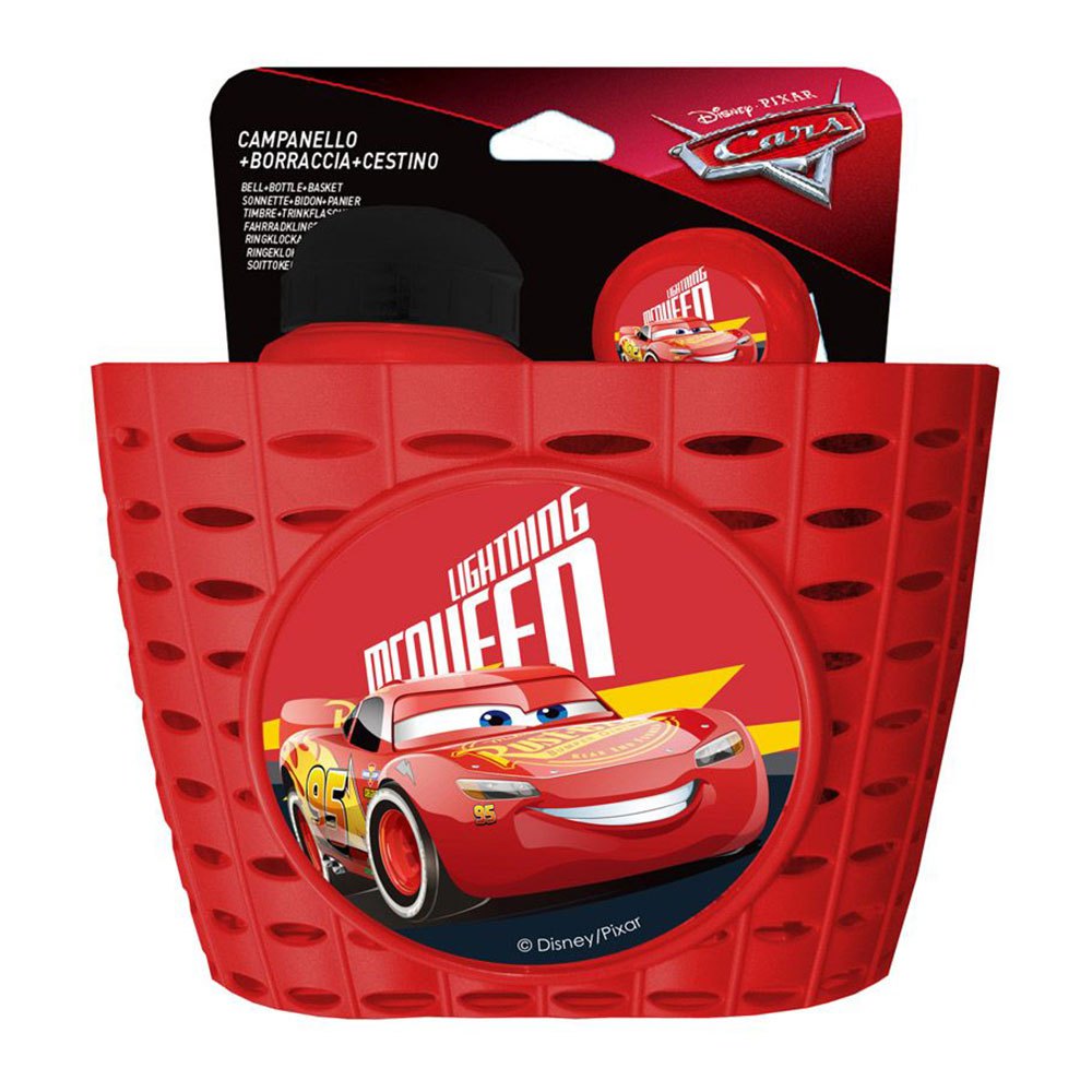 disney cars basket with water bottle rouge