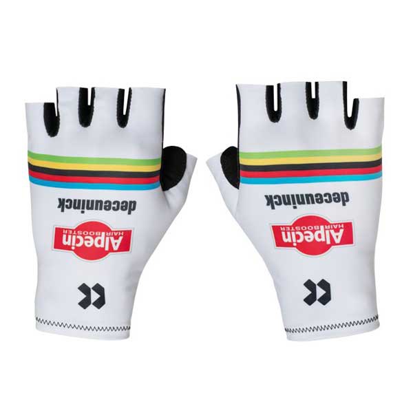 kalas alpecin-deceuninck world champion 2023 short gloves blanc xs homme