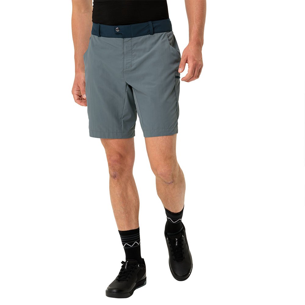 vaude qimsa shorty shorts with chamois gris xl homme