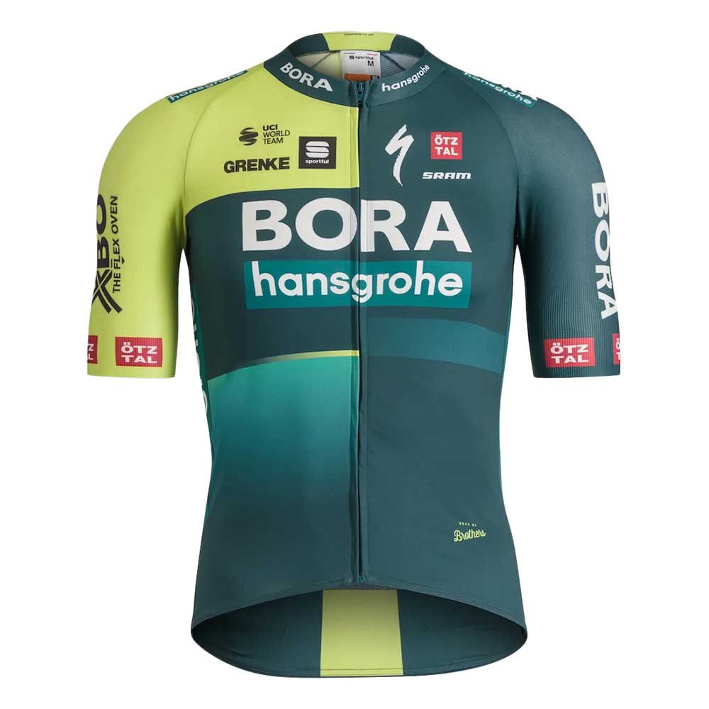 sportful bomber bora-hansgrohe 2024 short sleeve jersey vert xl homme