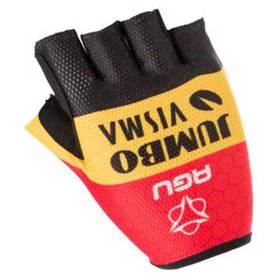 agu jumbo-visma belgian champion short gloves jaune l homme