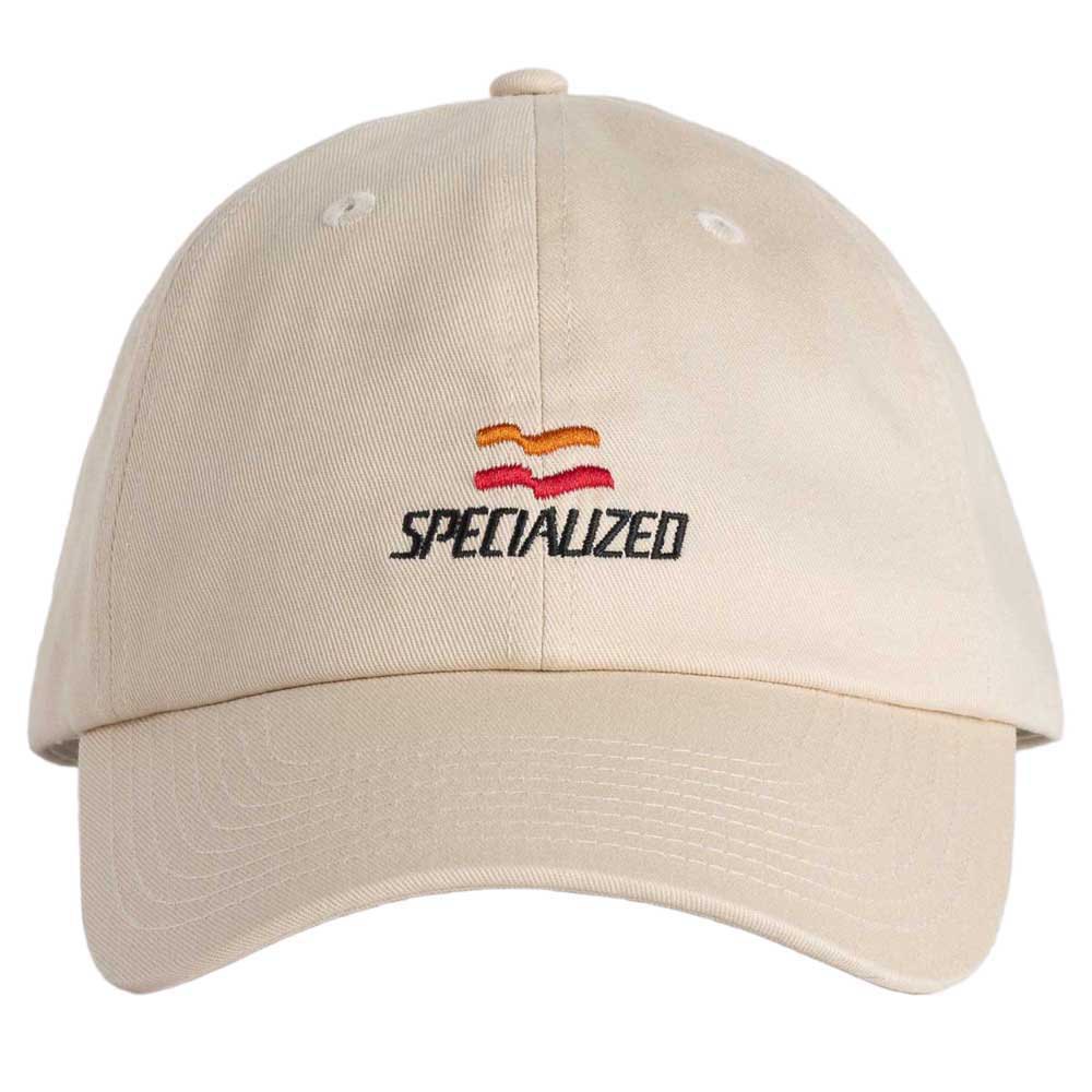specialized flag graphic 6 panel dad cap beige  homme