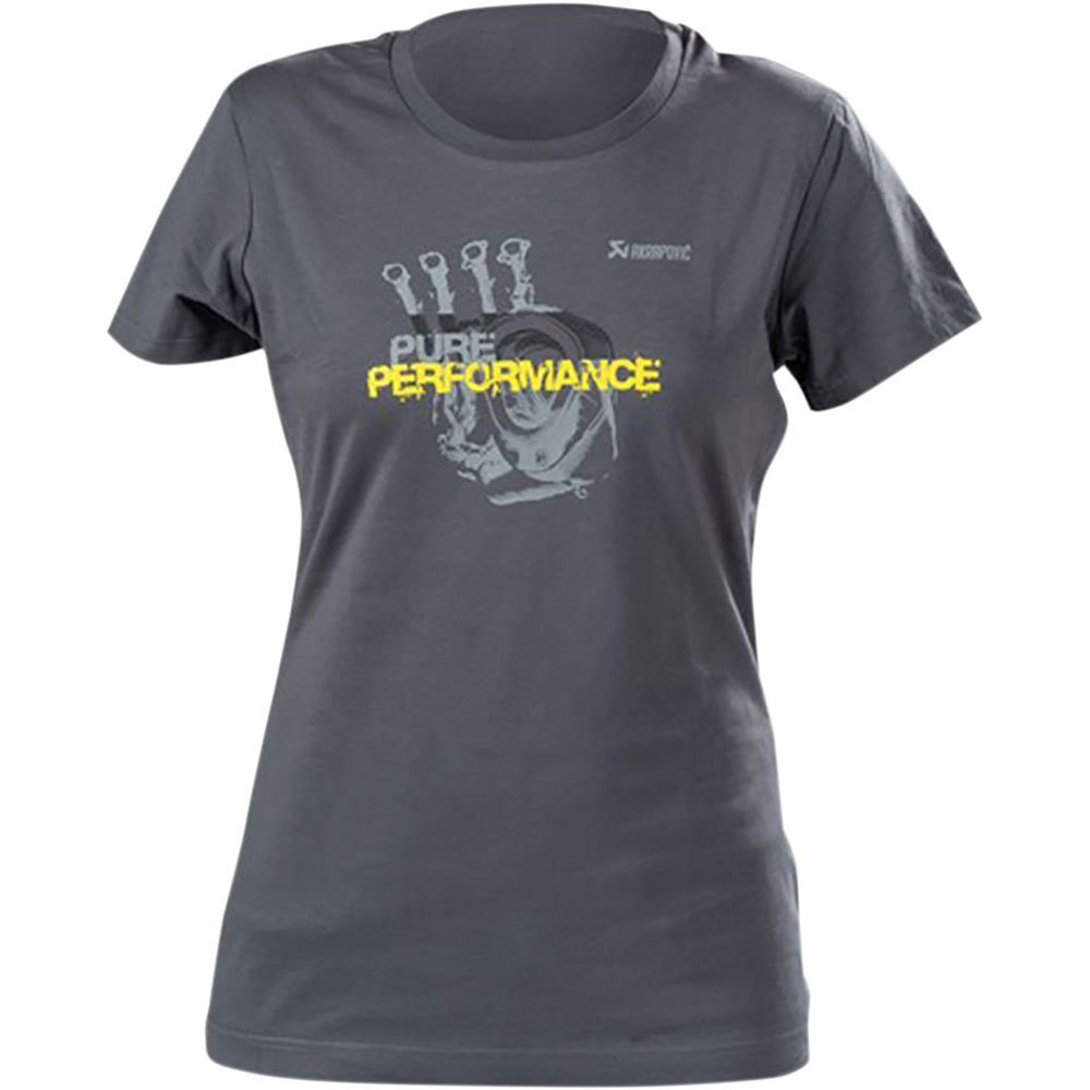 akrapovic pure performance short sleeve t-shirt gris l femme