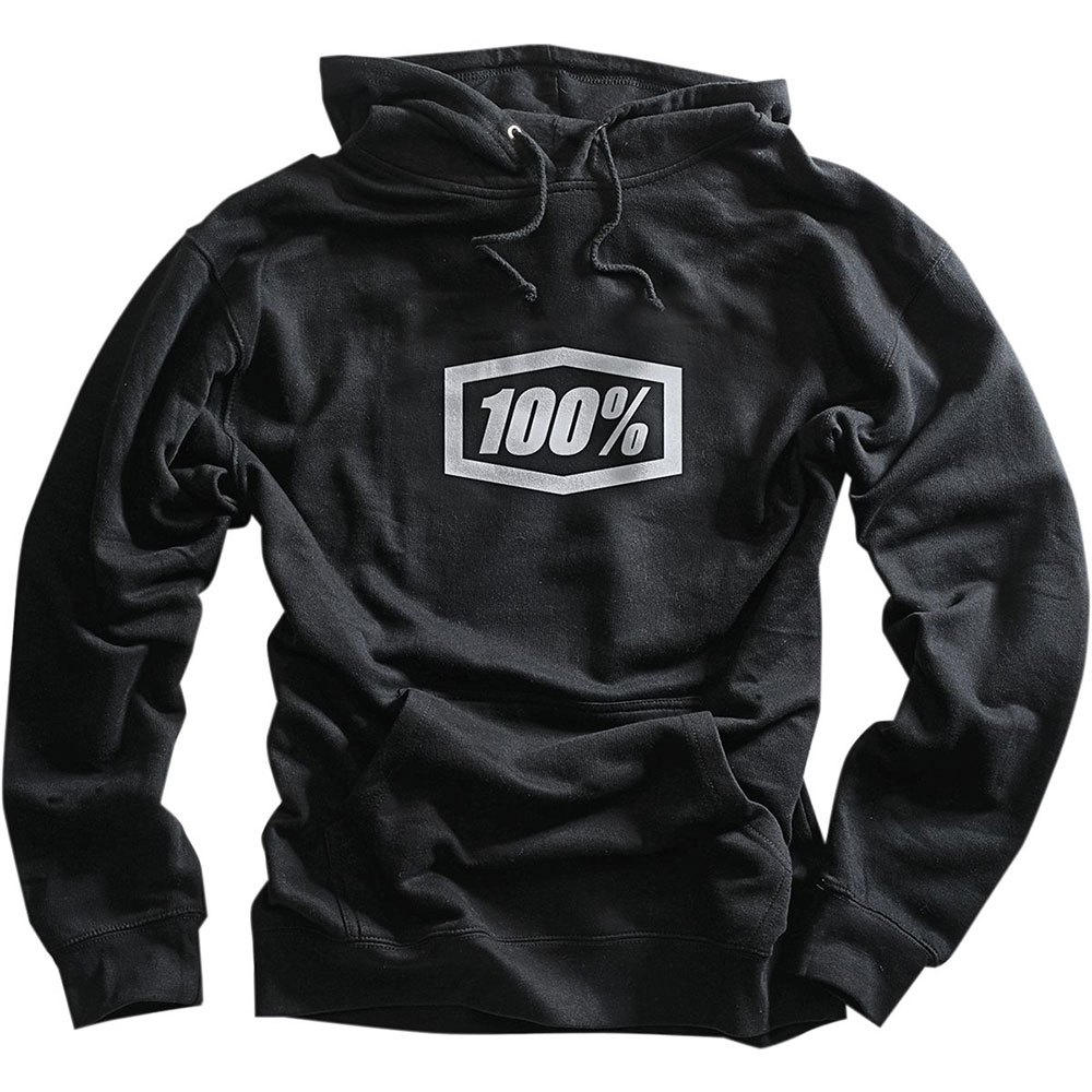 100percent essential hoodie noir xl homme