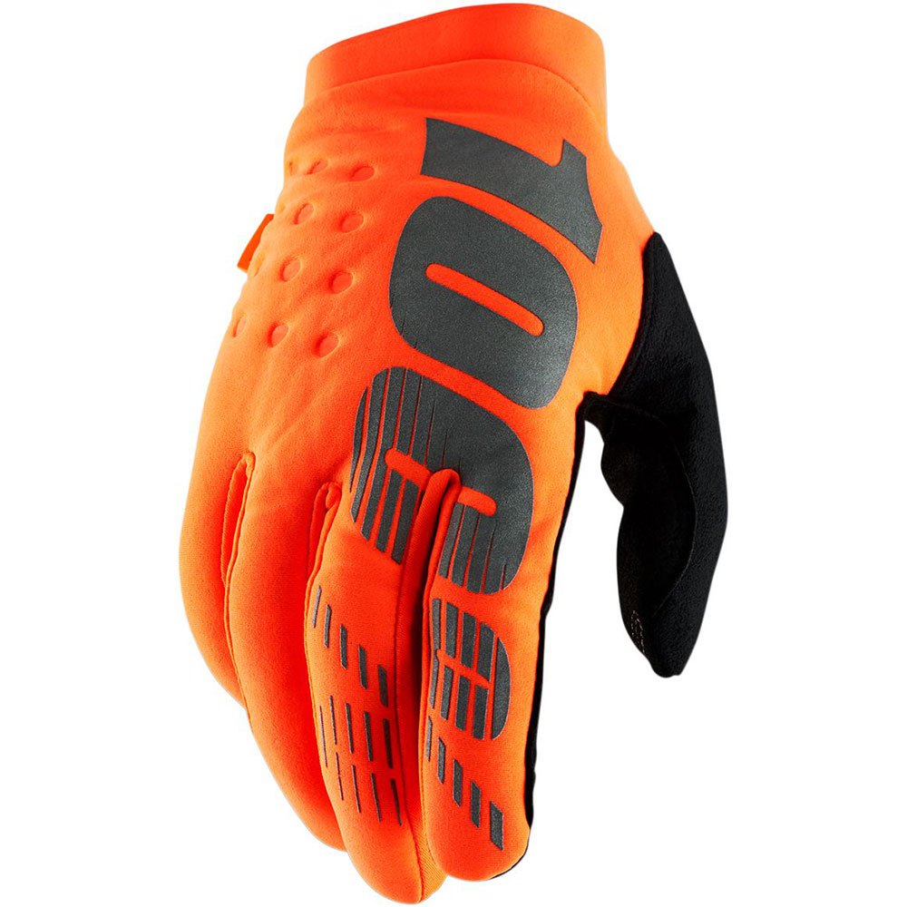 100percent brisker gloves orange l