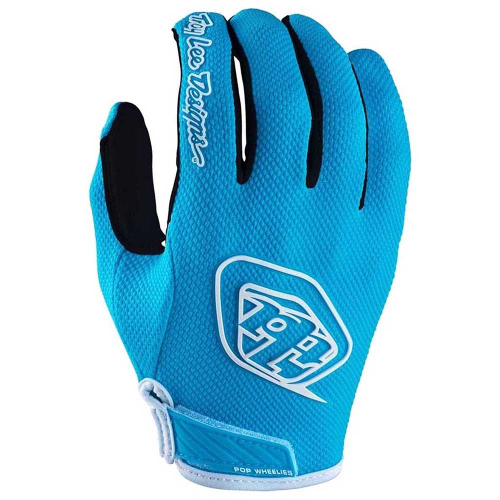 troy lee designs air solid youth gloves bleu l