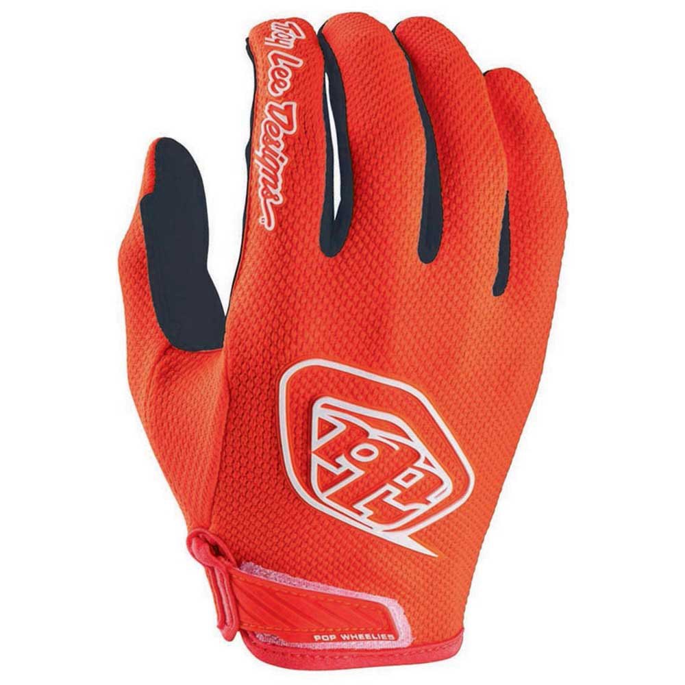troy lee designs air solid youth gloves orange s