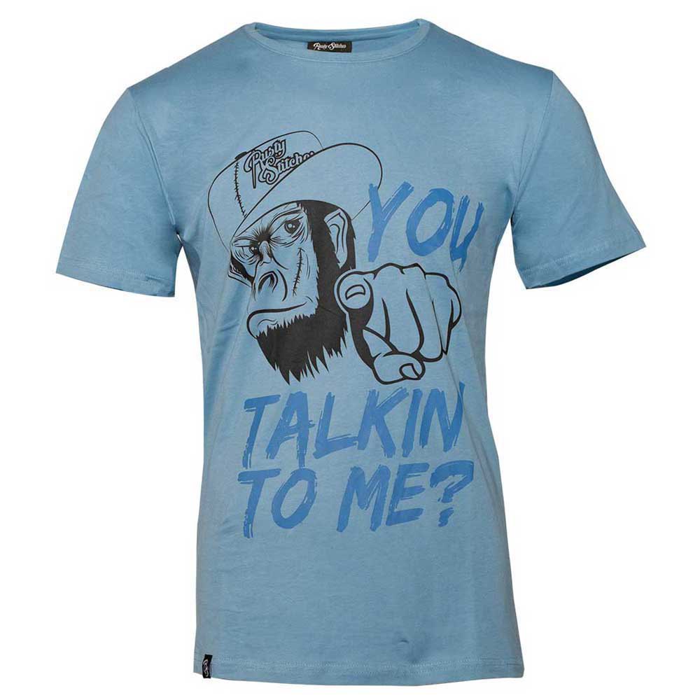 rusty stitches talking to me short sleeve t-shirt bleu m homme