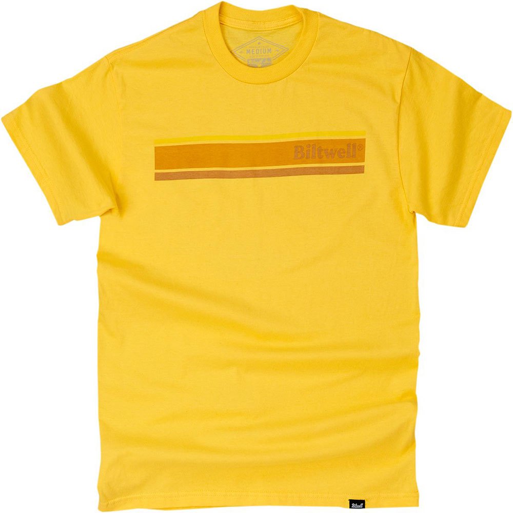 biltwell stripe short sleeve t-shirt jaune 2xl homme