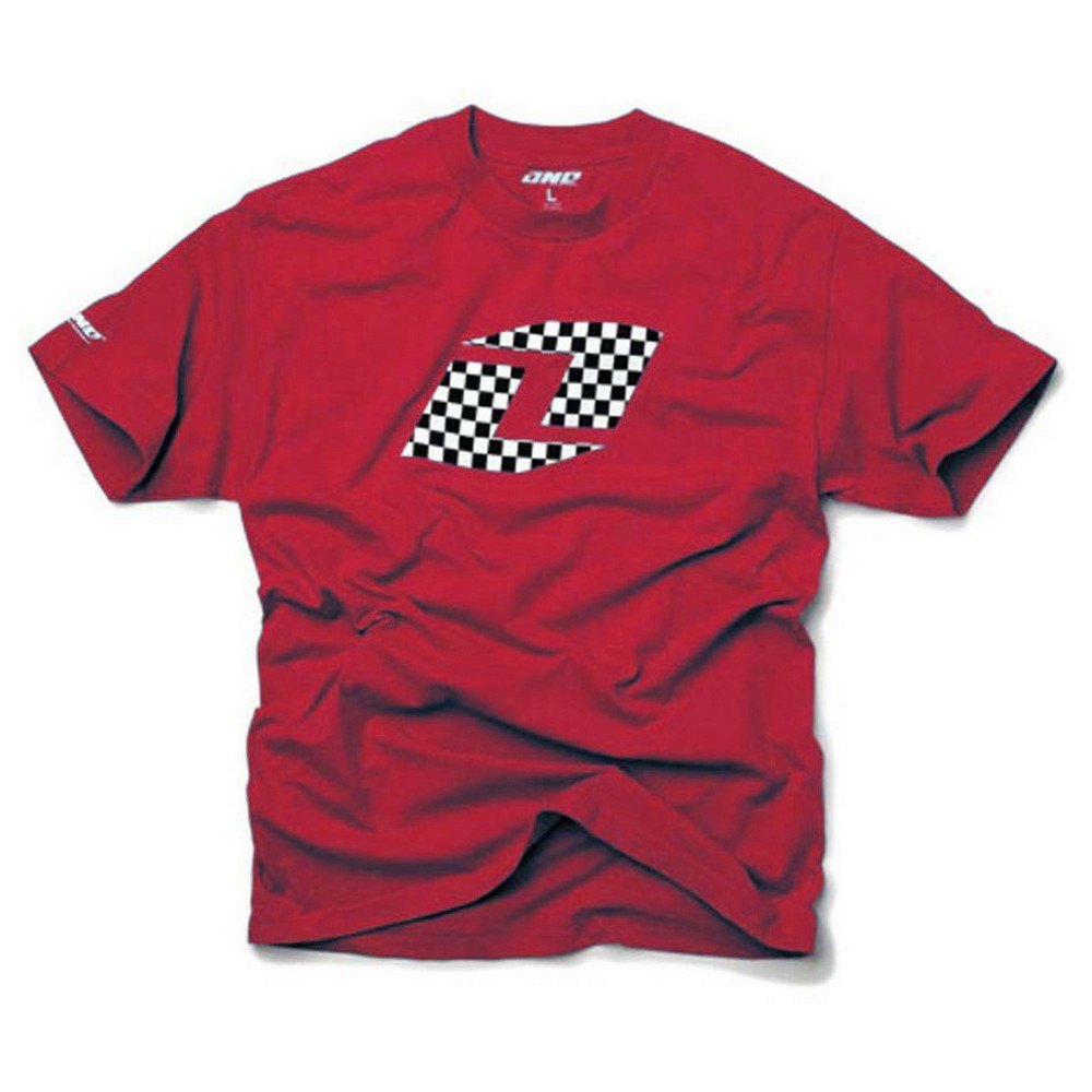 one industries checkered short sleeve t-shirt rouge s homme