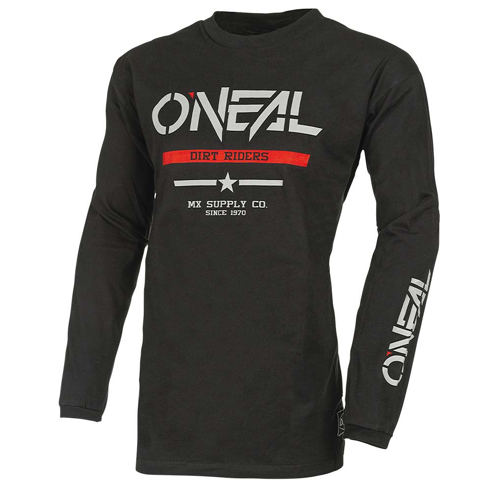 oneal element cotton squadron long sleeve t-shirt noir s homme