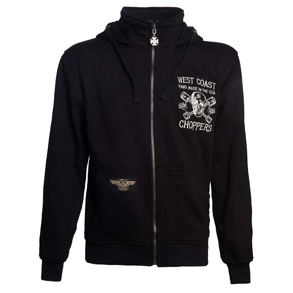 west coast choppers high speed full zip sweatshirt noir xl homme