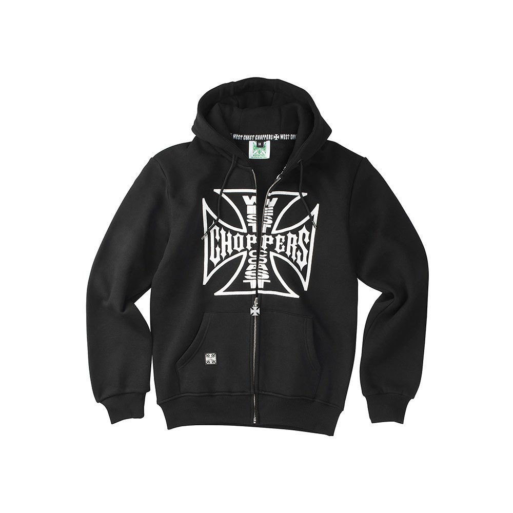 west coast choppers og logo full zip sweatshirt noir 3xl homme