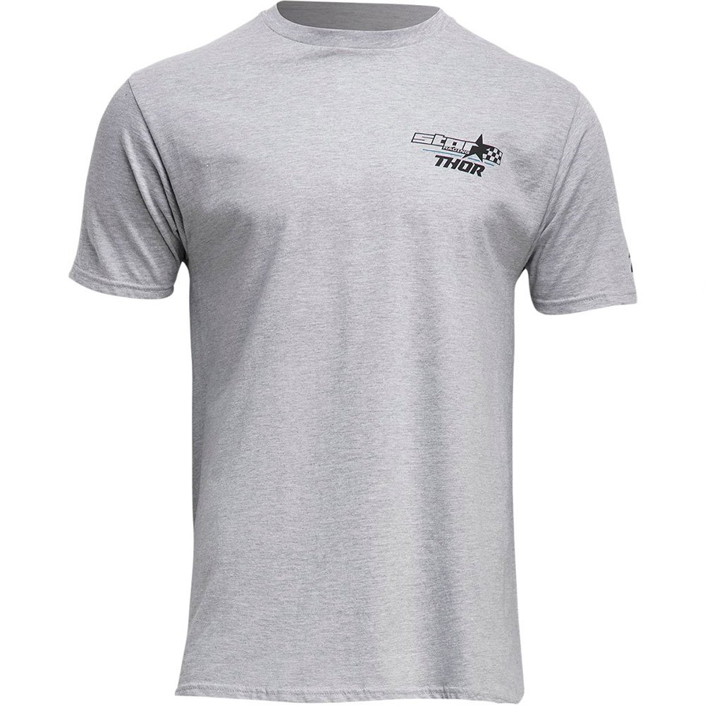 thor star racing champ short sleeve t-shirt gris m homme
