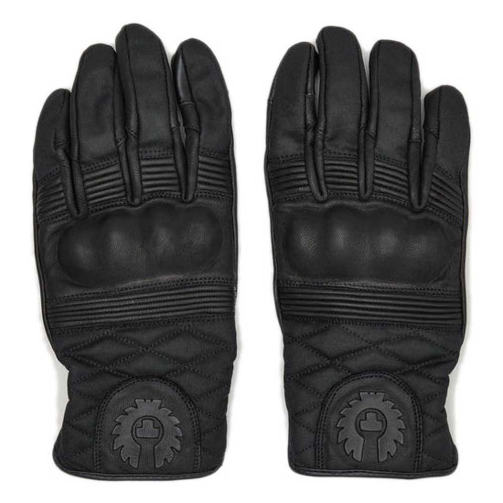 belstaff hampstead leather gloves noir m