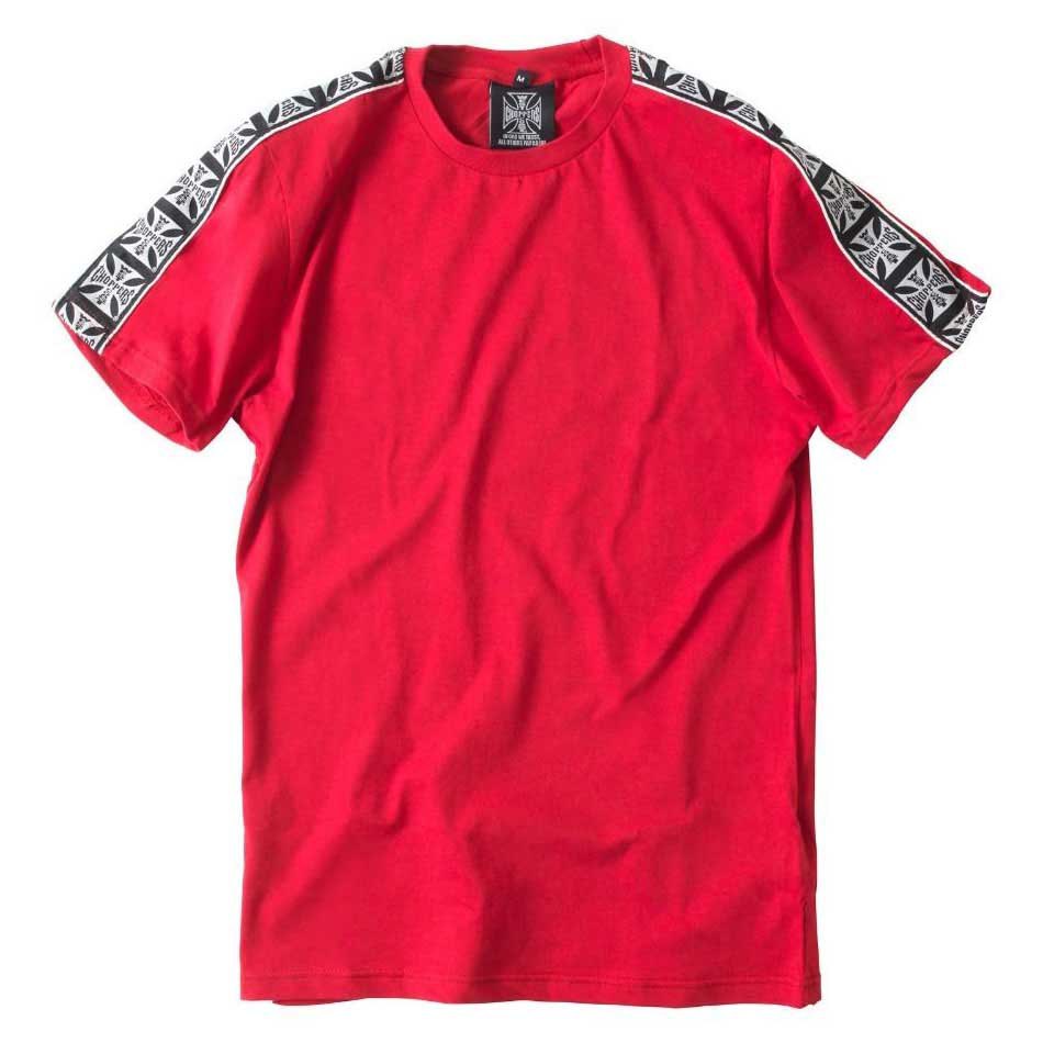west coast choppers taped short sleeve t-shirt rouge m homme