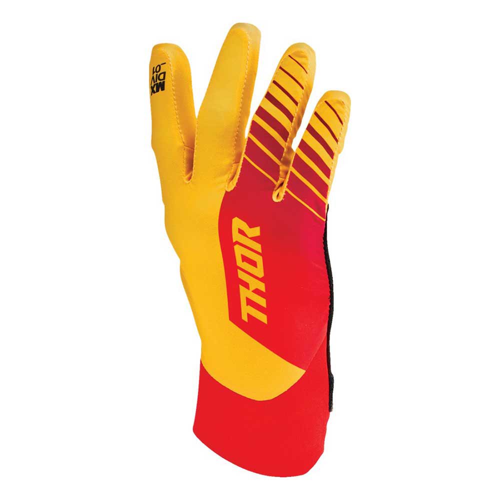 thor agile analog gloves jaune,rouge s