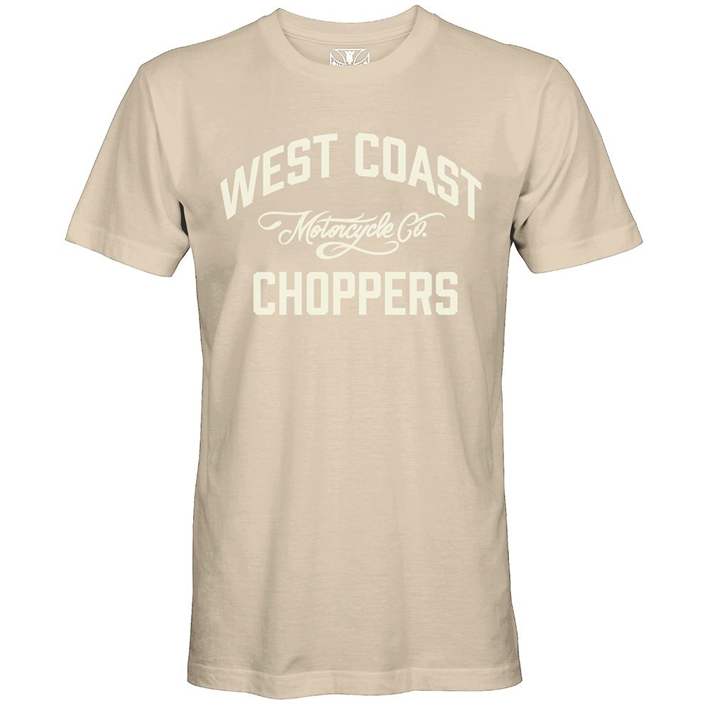west coast choppers og cross short sleeve t-shirt beige s homme