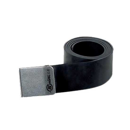 sigalsub underwater rubber belt with inox buckle noir