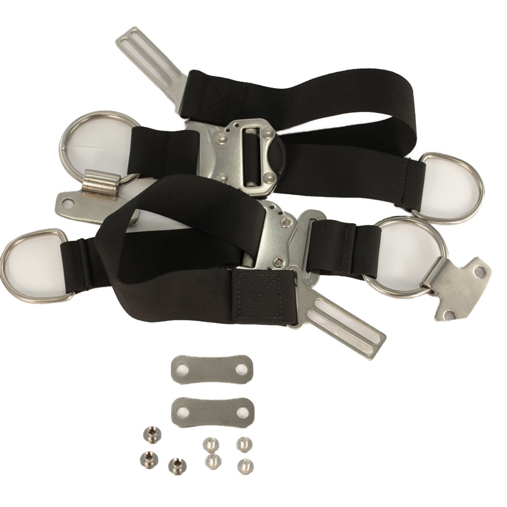 oms ps shoulder straps with buckles&webbing to waist strap harness argenté