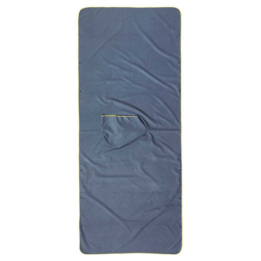 cocoon microfiber poncho ultralight towel bleu