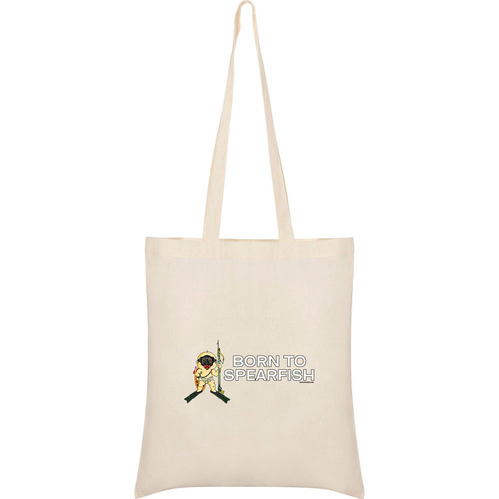 kruskis born to spearfish tote bag beige