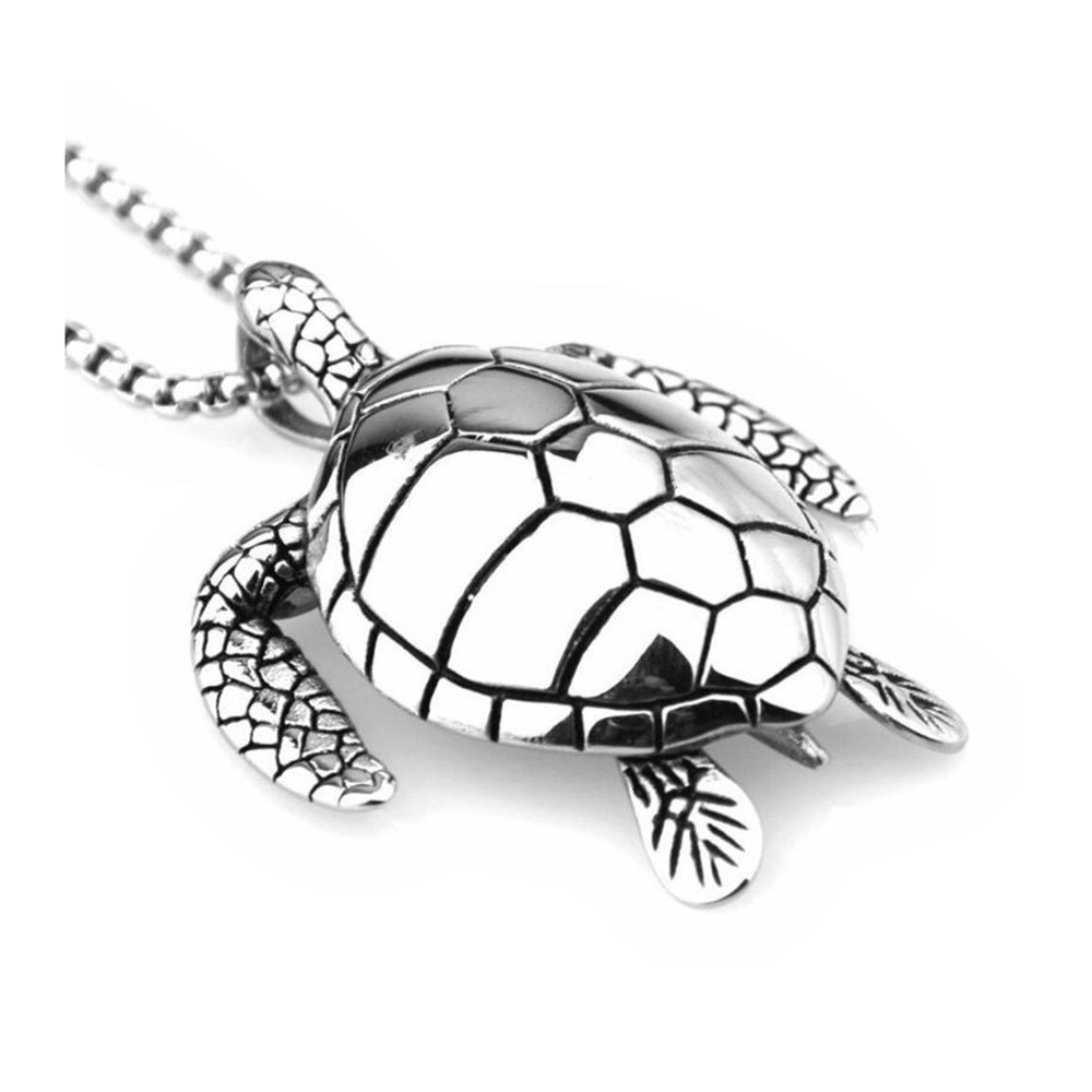 scuba gifts chain turtle necklace argenté