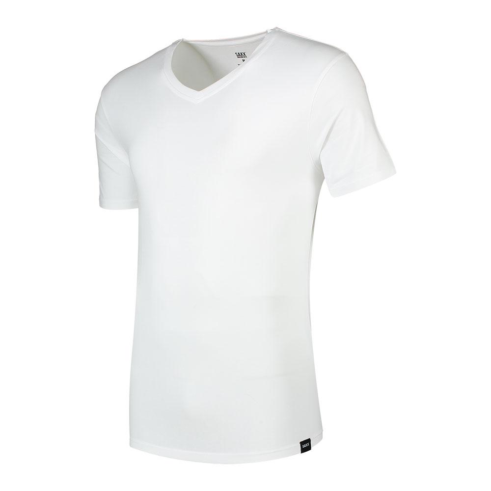 saxx underwear 3six five v neck t-shirt blanc s homme