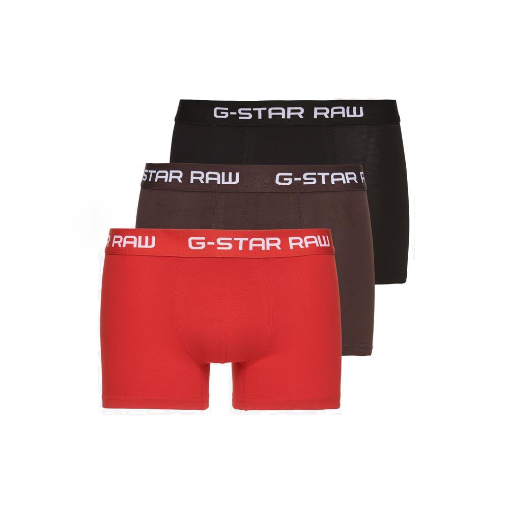 g-star classic boxer 3 units marron,rouge,noir xs homme