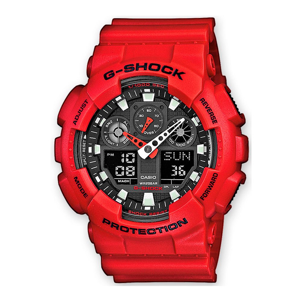 g-shock ga-100b watch rouge