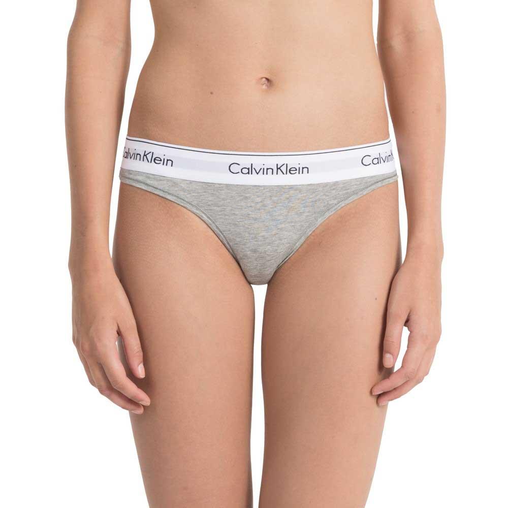 calvin klein underwear modern cotton thong gris l femme
