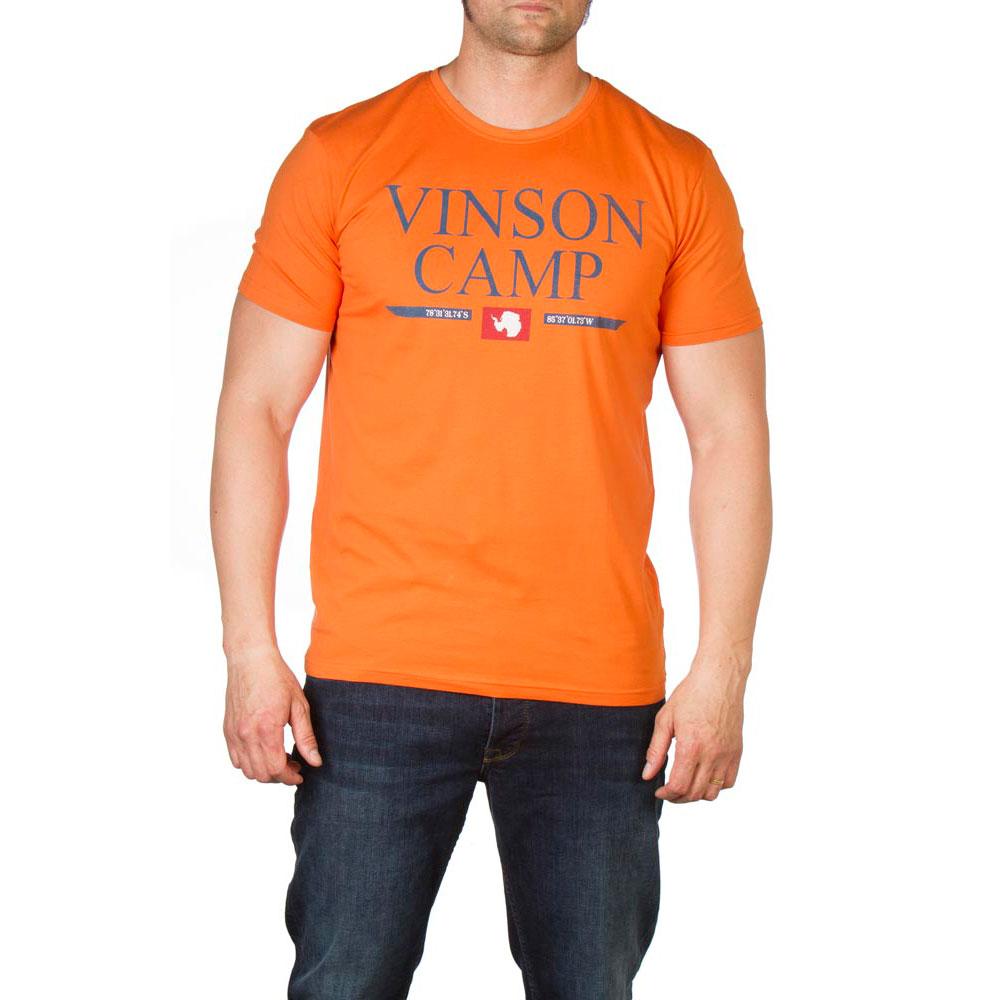 vinson waldo short sleeve t-shirt orange l homme