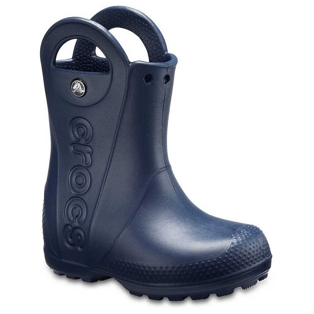 crocs handle it rain boots bleu eu 27-28 garçon