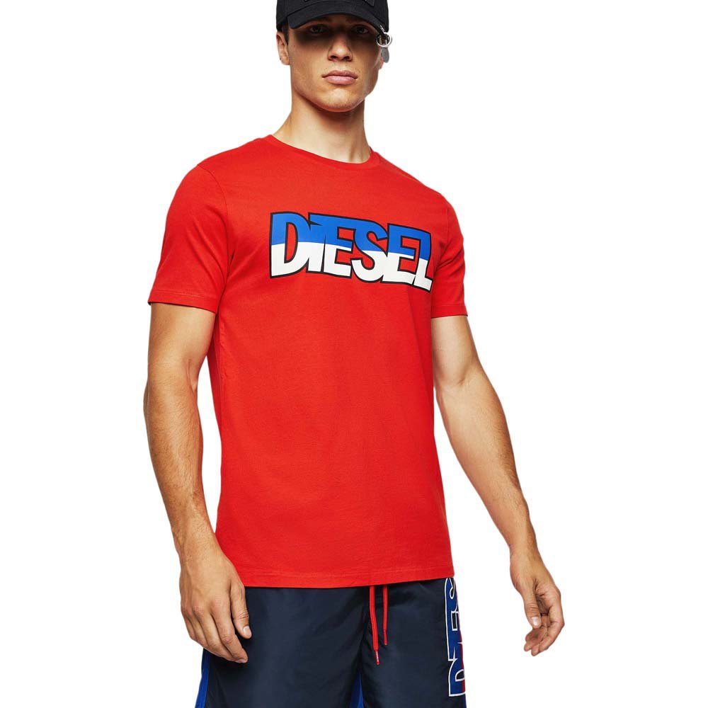diesel parsen short sleeve t-shirt rouge m homme
