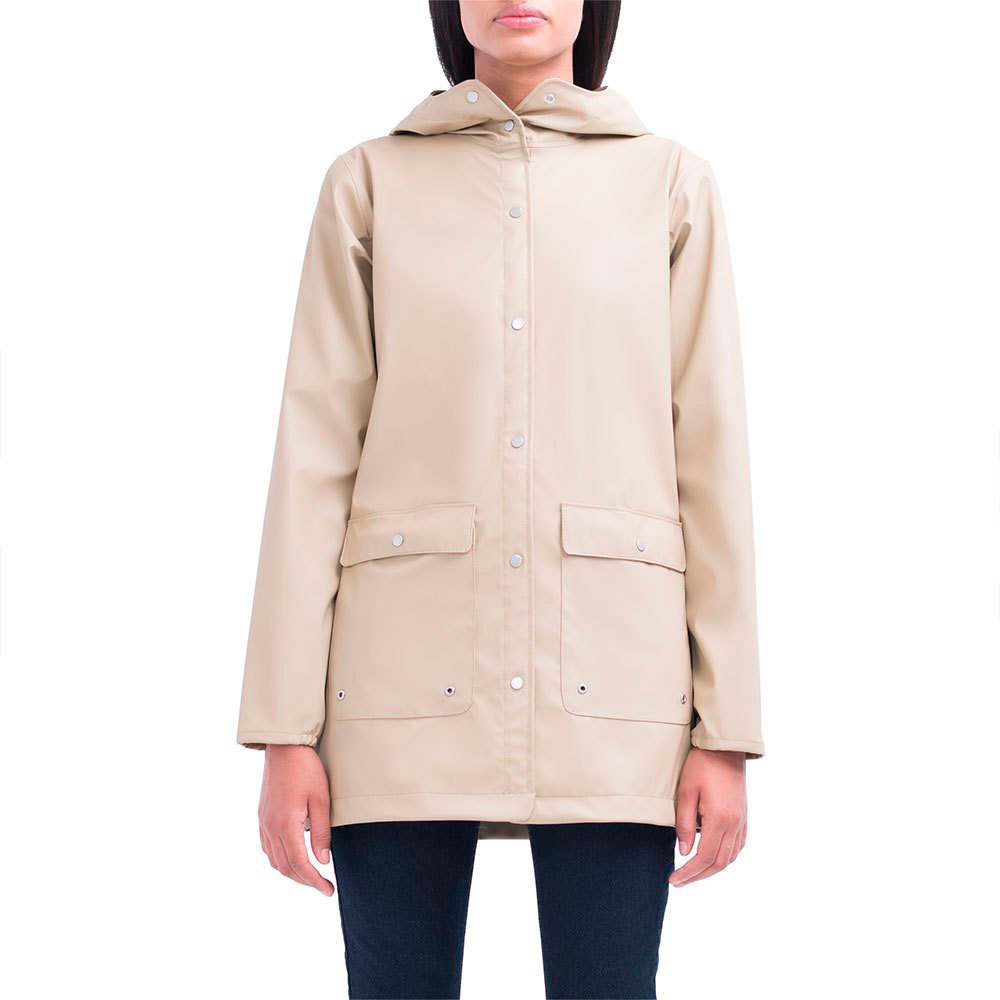 herschel forecast rainwear jacket beige l femme
