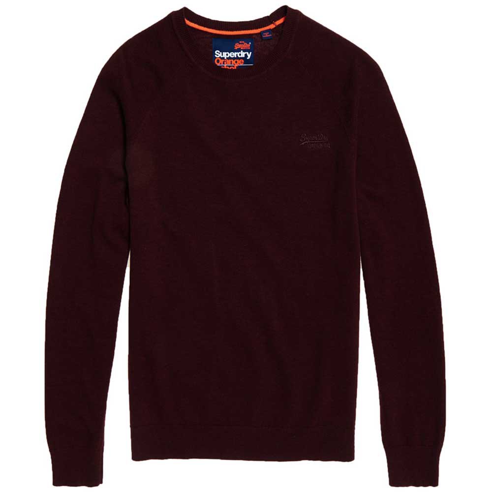 superdry orange label cotton crew sweater rouge 3xl homme
