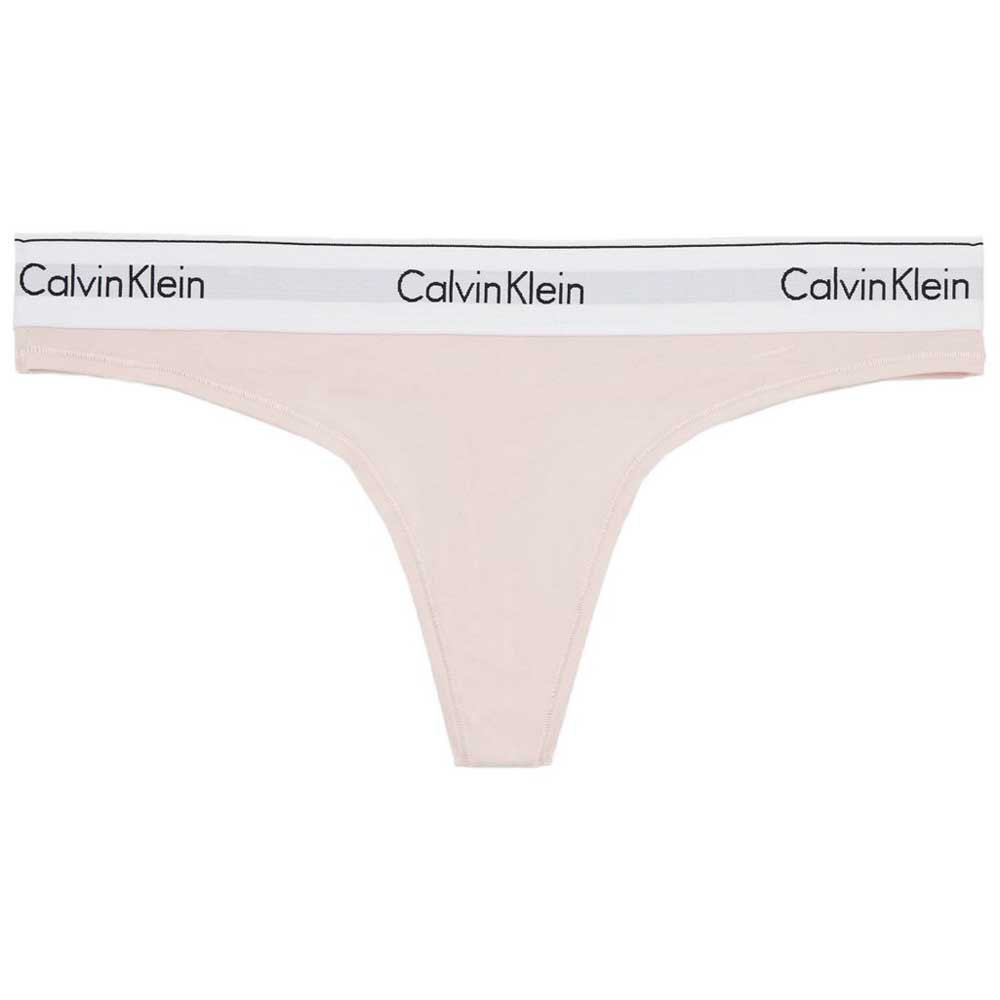 calvin klein underwear modern cotton thong rose xs femme