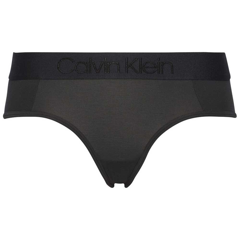 calvin klein underwear logo band hipster panties noir xs femme