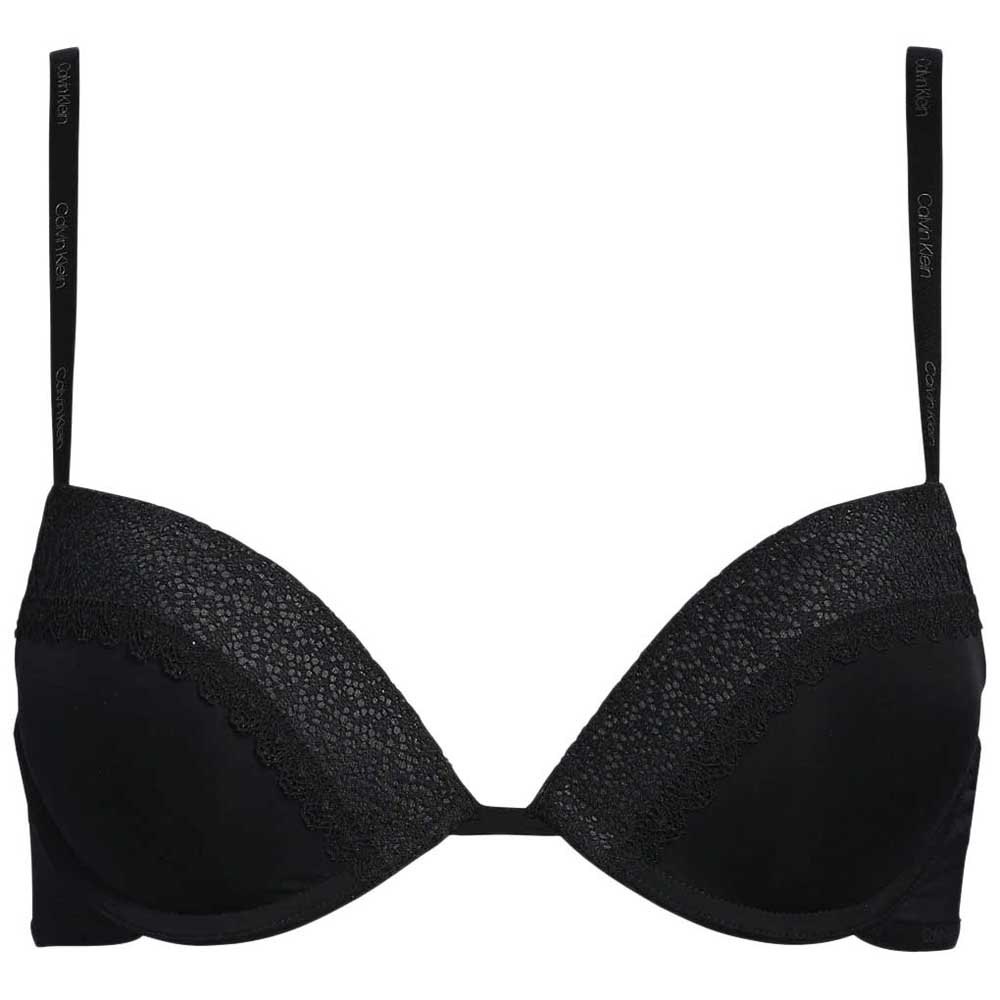 calvin klein underwear plunge push-up flirty bra noir 65 / b femme