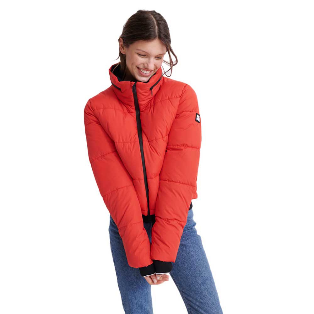 superdry essentials padded jacket rouge xs femme